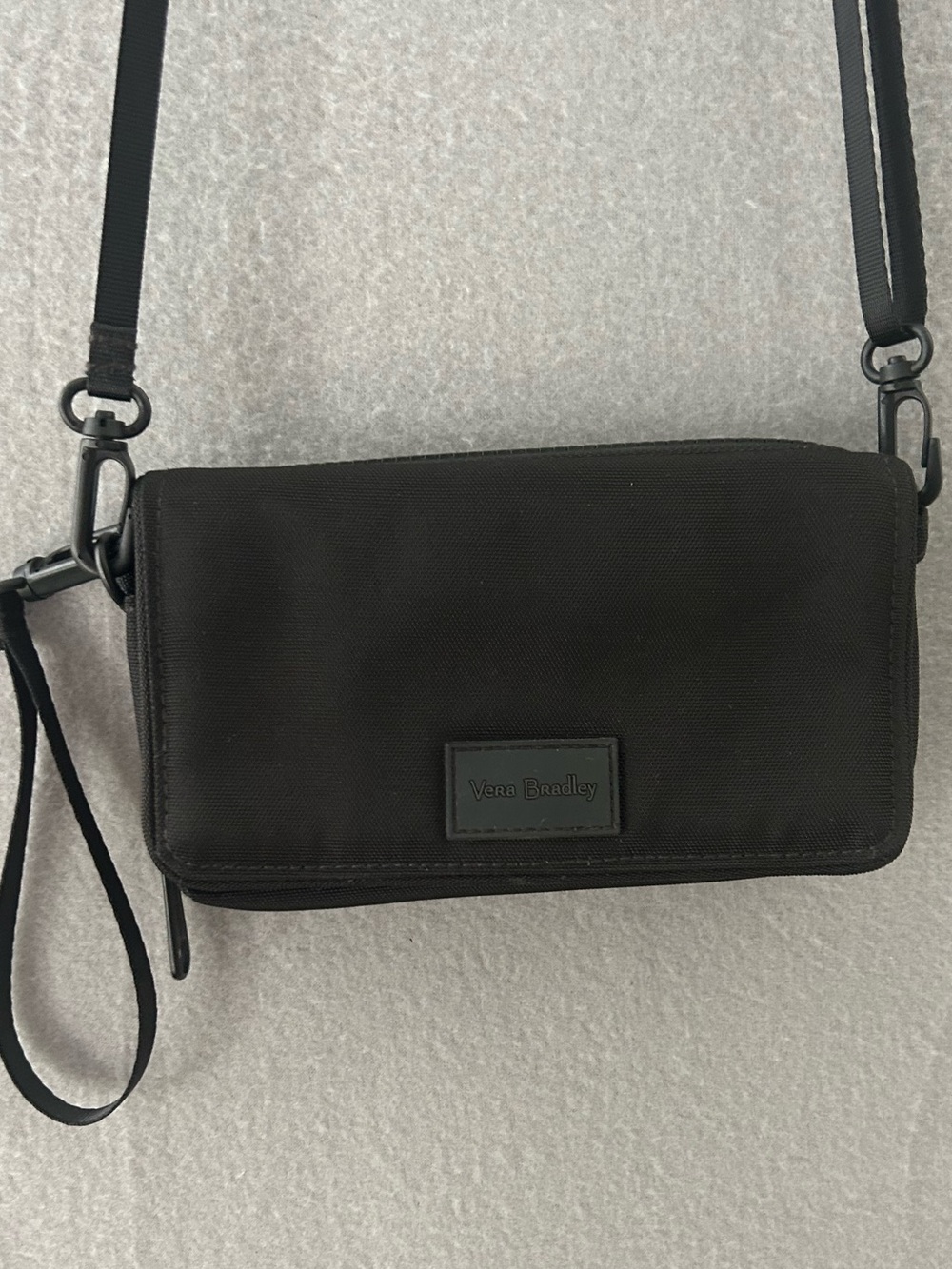 Vera Bradley Iconic All Together Crossbody Classic Black Purse Wallet Wristlet